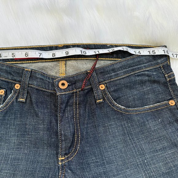 AG Adriano Goldschmied Jeans Stilt Slim Straight Cigarette Low Rise Boho Size 28 - Picture 7 of 8